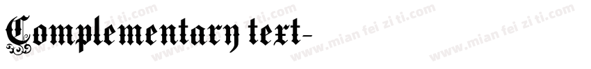 Complementary text字体转换